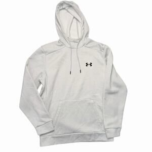 Under Armour Fleece Hoodie Men’s Medium Gray Athleisure Gym Streetwear Essential